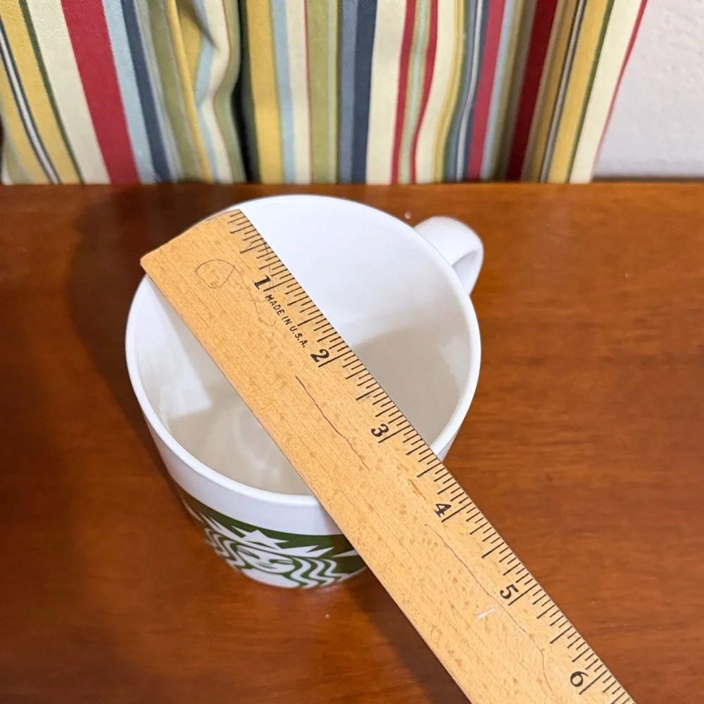 Starbucks 14oz Coffee Mug Large Green Mermaid Siren Logo